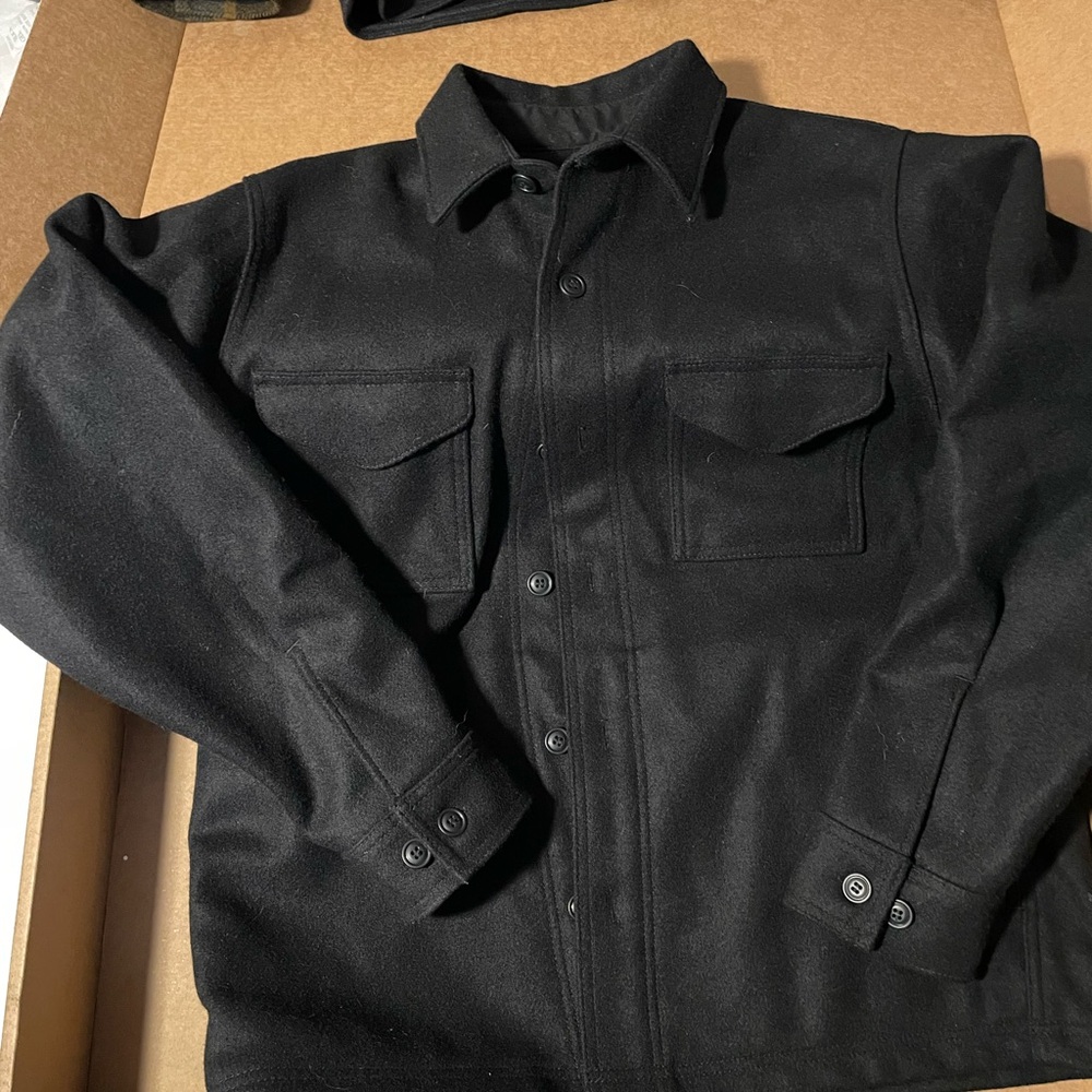 Men's Filson Seattle Wool Jac Shirt Navy M